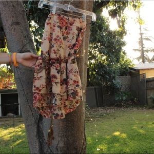 Floral Strapless Top